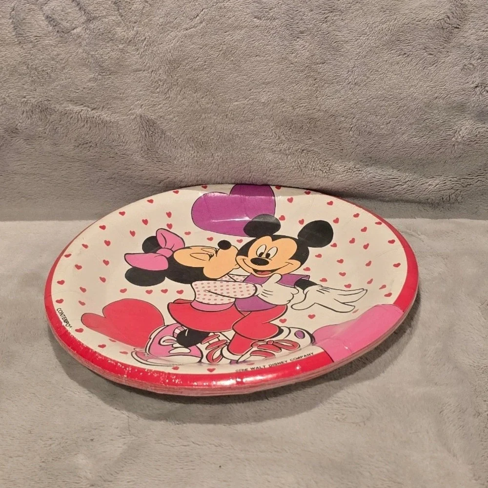 Vtg 1997 Disney Mickey Minnie Mouse 8 Inch Paper Plates Pack of 8 Contempo NEW